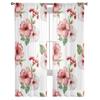 Aquarell-Muster, Hibiscus, durchsichtige Fenstervorhänge für Wohnzimmer, Schlafzimmer, moderne Voile-Tüllvorhänge, Stoffvorhänge für die Küche