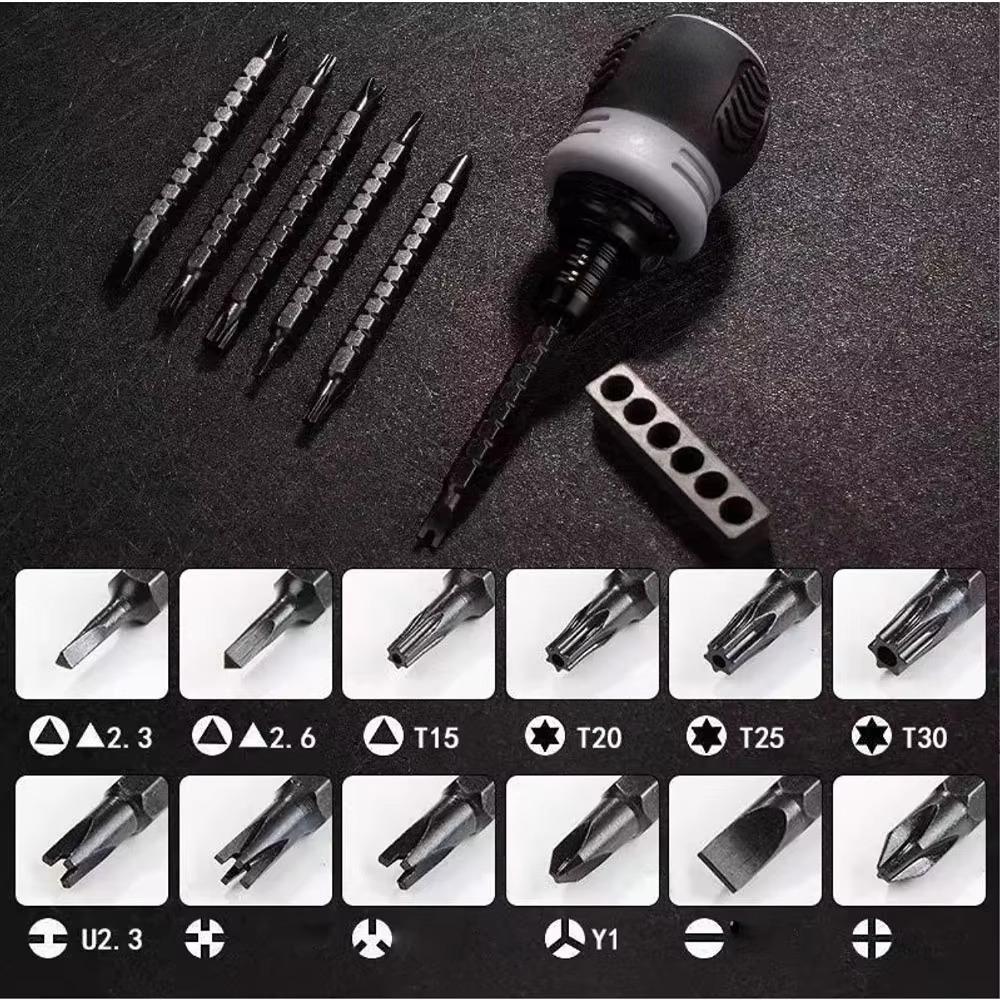 Telescopic Double-head Screwdriver Steel Batch Head Creative Hand Tool  Slotted Household Tool