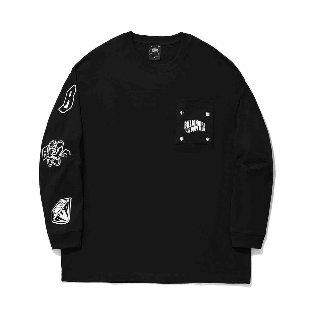 Li Ning X Billionaire Boys Club Collaboration Sports Lifestyle Series Loose Fit Crew Neck Letter Print Pullover Long Sleeve T-Shirt AHSU559-2