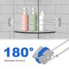 3Pcs RV Shower Corner Storage Bar Stainless Steel Camper Bathroom Corner Bar 180° Rotatable RV Bathroom Corner Shelf