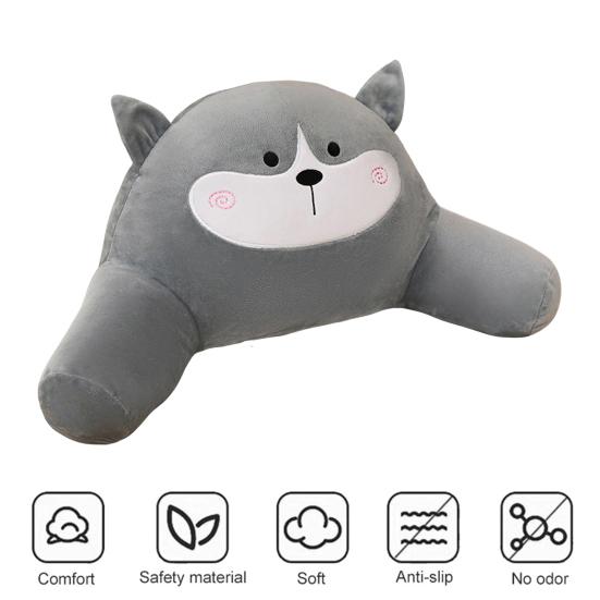 Throw Pillow Cartoon Animal Shape Elastic Fully Filling Plush Stuff Toy Sofa Bed Couch Decoration Office Nap Pillow Chair Waist Protector Car