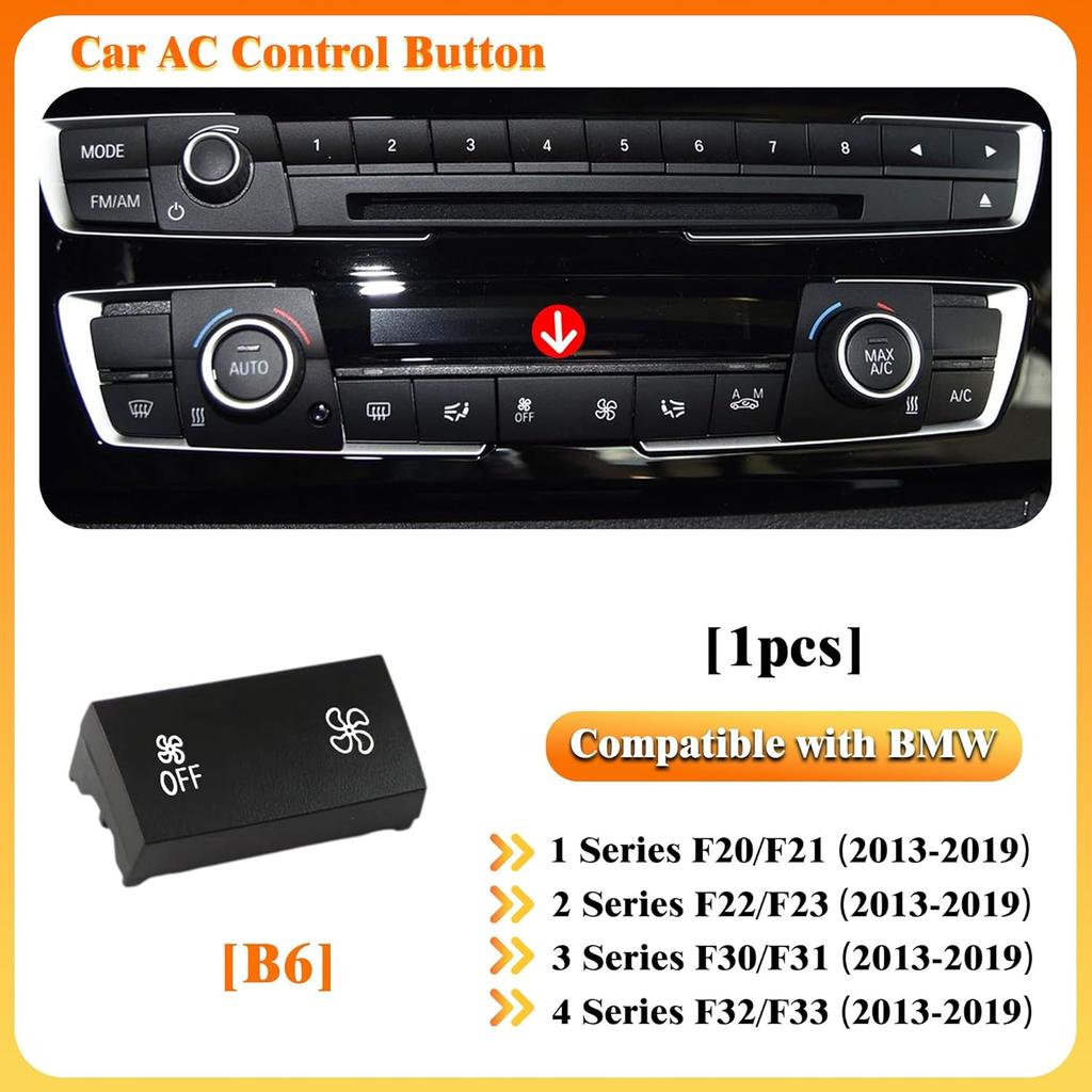 for BMW F30 A/C Climate Control Panel Fan Speed Button Replacement,Heater Climate Switch Button for BMW 1 Series F20/F21,2 Series F22/F23,3 Series