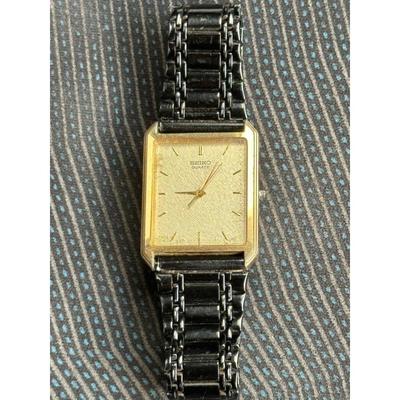 Used SEIKO Seiko Quartz Vintage Watch Gold Square