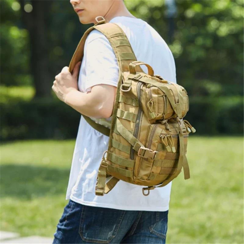 Military Tactical Assault Pack Sling Backpack Army Molle Waterproof Rucksack Bag Hiking Camping Travelling Backpacks Chest Bags