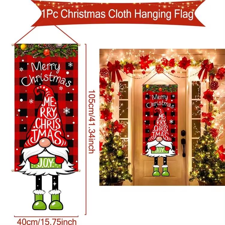 Merry Christmas Hanging Flag Christmas Decorations For Home 2026 Christmas Door Banner Xmas Gifts Navidad Happy New Year 2026