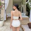 Korean Style Women's High-End Split Bikini: Solid Color, Backless, Perfect for Hot Springs & Vacations