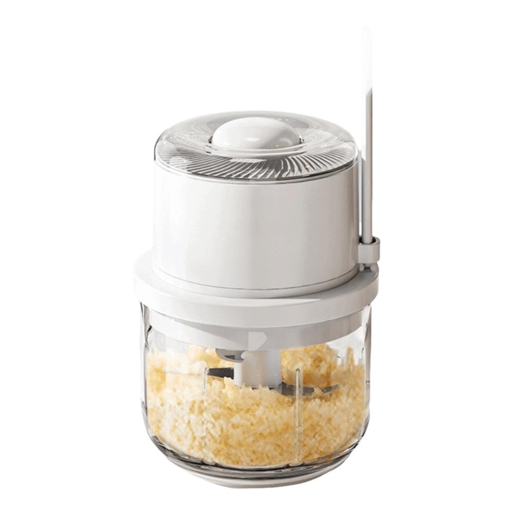 Portable Design Electric Ginger Grinder 350ml Capacity Mini Garlic Peeler  Ginger Processing белый