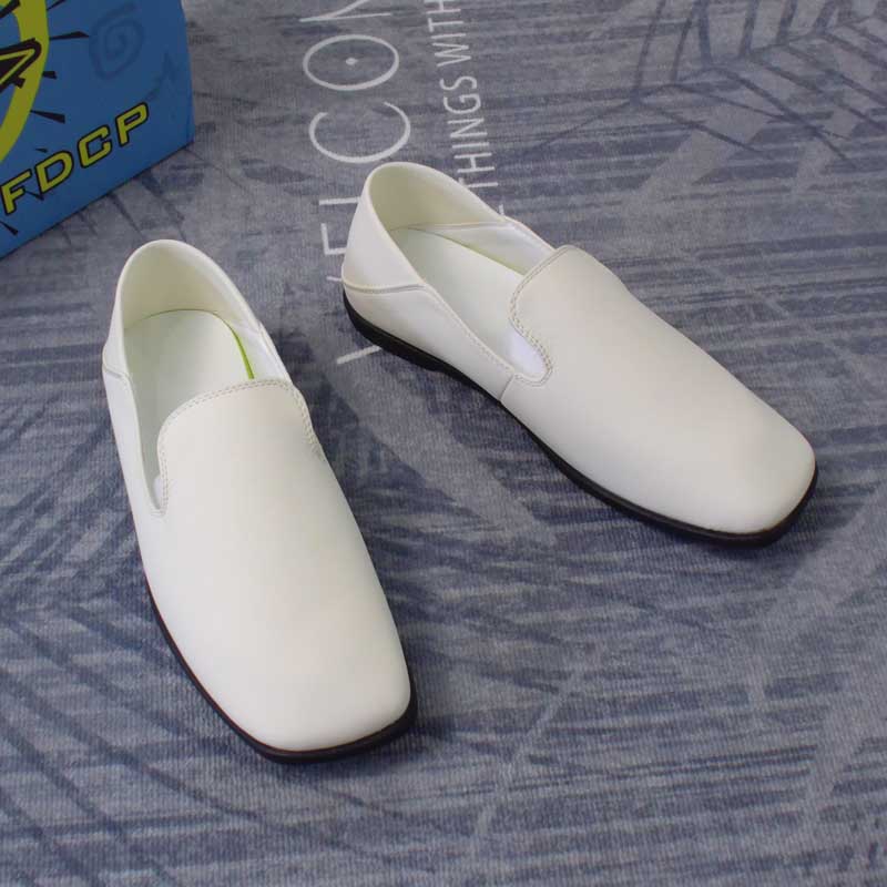 

Модные уличные ленивые лоферы Стильная замшевая кожа Мужская обувь Лето Новые туфли для вождения Повседневная обувь Удобный стиль Мужские слипоны Мокасины 46 белый