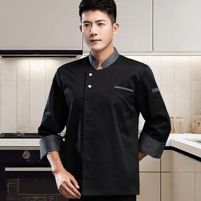 Summer Chef Uniform Short Sleeve Unisex Stand Collar Soft Breathable Stain-resistant Loose Cook Kitchen Bakery Fast Food Restaurant Canteen Waiter