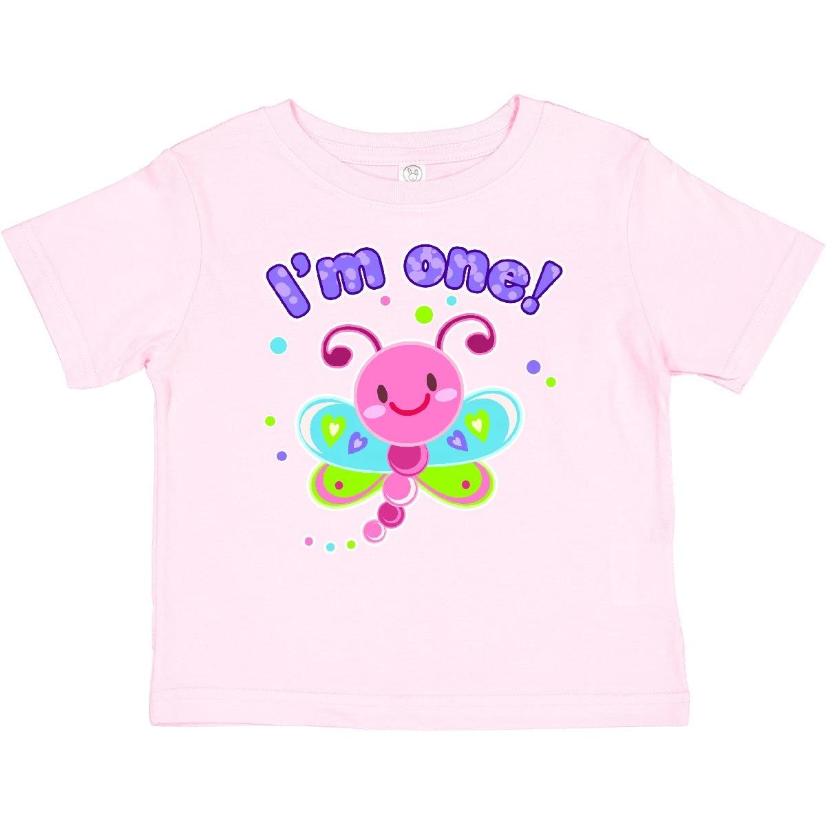 Inktastic I m One- Dragonfly First Birthday Baby T-Shirt Birthdays 1st Turning 100
