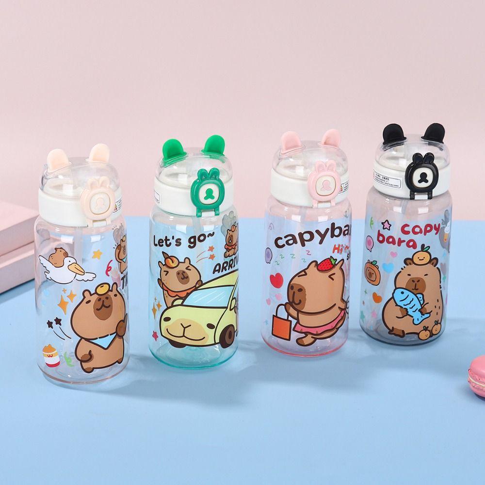 500ml Capybara Water Bottles Cartoon Capybara Drinking Bottle Drinkware Sport Water Bottle  Summer