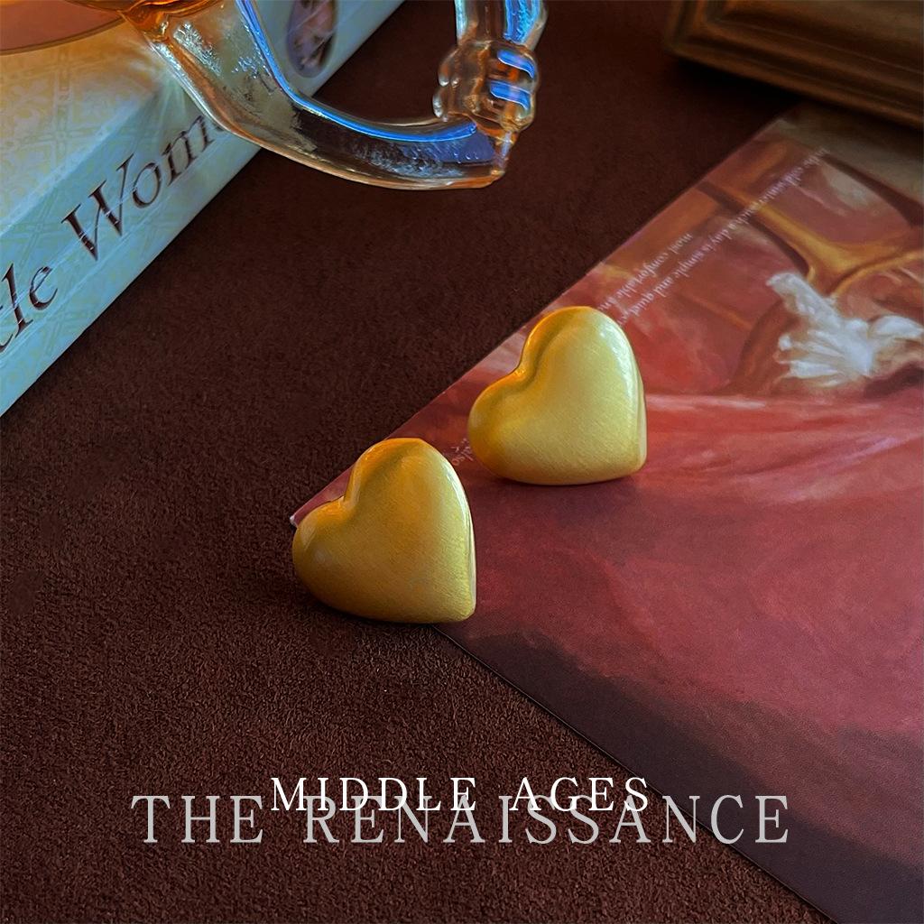 Brushed metal earrings collection, minimalist style ear buckle geometric C-shaped earrings