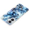 For iPhone 16 TPU Case Marble Pattern Print Protective Phone Cover
