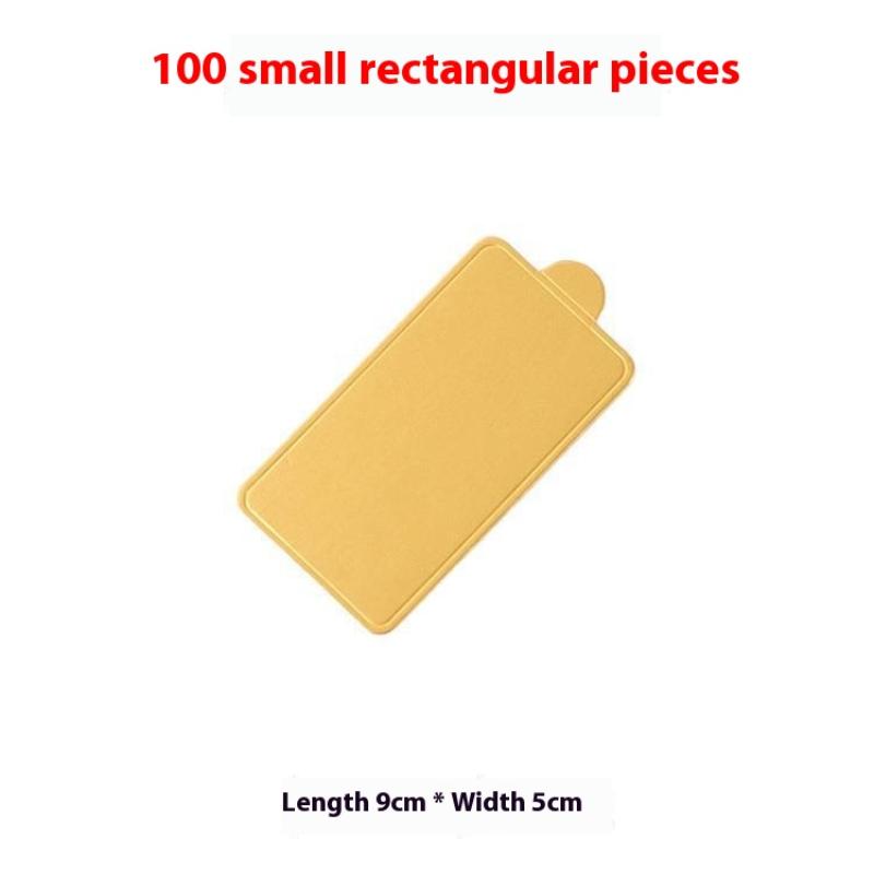 100pcs/set Cake Base Boards Paper Board Shape Dessert Tray Golden Mousse Mat Bottom Foam Christmas Cake Decoration Tools