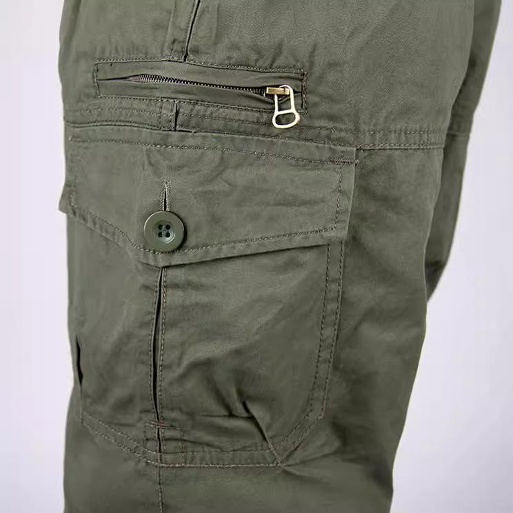 Summer new overalls straight mid-pants casual pants sweatpants men's loose shorts six-point pants trendy pants