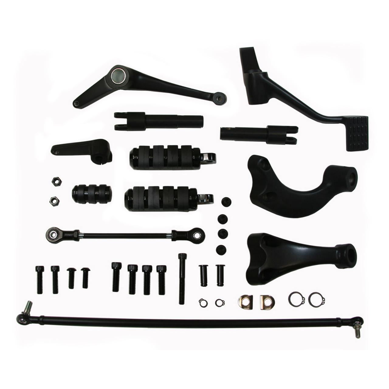 

Мотоциклетный передний комплект управления, полный комплект, подножки, рычаги, тяги, черный для Harley Sportster 1200 Custom Seventy Two 883 Iron 04-22