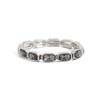 Minimalist Geometric Square Diamond Elastic Bracelet, Ins Cool Sweet Inlaid Spliced Bangle For Women