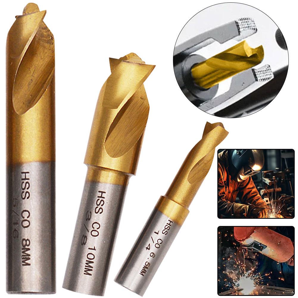 3Pcs 6.5mm 8mm 10mm HSS CO Spot Weld Drill Bit Set Remove Sheet Metal Solder Joint Power Tools Welding Cutting Accessory