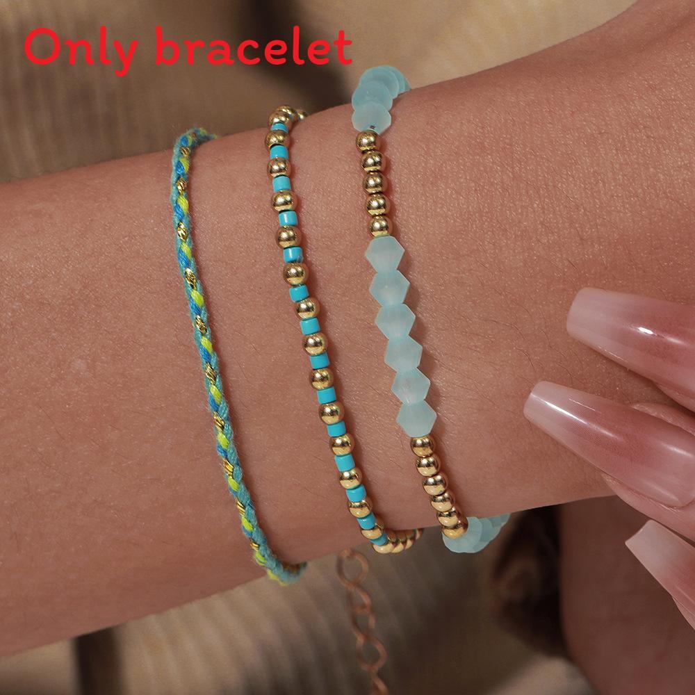 Bohemian Style Beaded Bracelet Set With Glass And Alloy For Women Gift Ideas