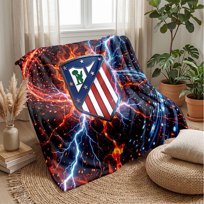 Atletico Madrid Theme blanket Soft Flannel Blanket Plush Throw Blanket Cozy Sofa Bed Blanket for Home Decor
