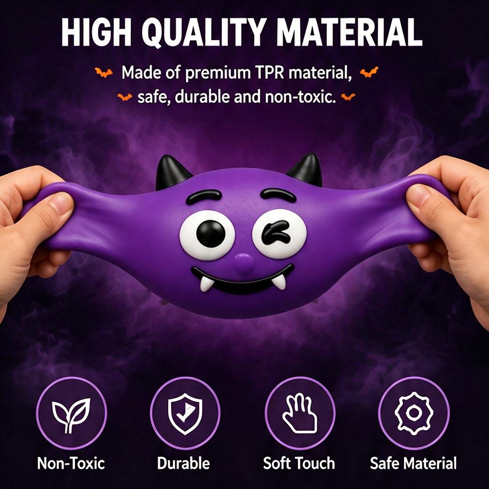 Fun Novelty Prank Gag Gift Jumbo Halloween Pumpkin Skeleton Squishy Slow Rising Spooky Demon Tactile Squeeze Gadget Party Favor