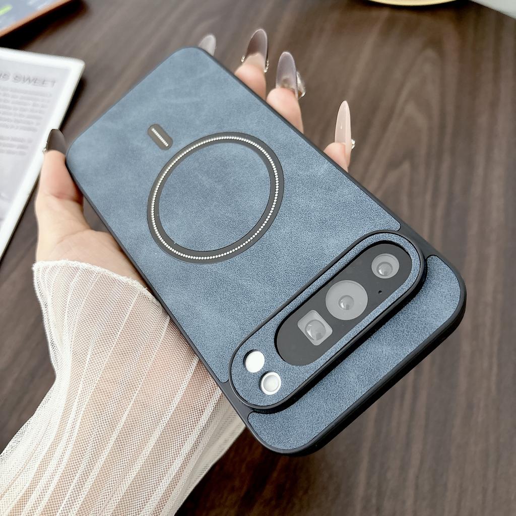 Retro Busienss Sheepskin Smooth-touch Magnetic Slim Case For Google Pixel 10A 10 ProXL 9 8 7 Pro TPU Frame Shockproof Slim Cover