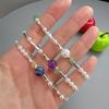 VENTFILLE 925 Sterling Silver Irregular Natural Pearls Letter Bracelet for Women Girl Bead Grace Lucky Jewelry Gift Dropshipping