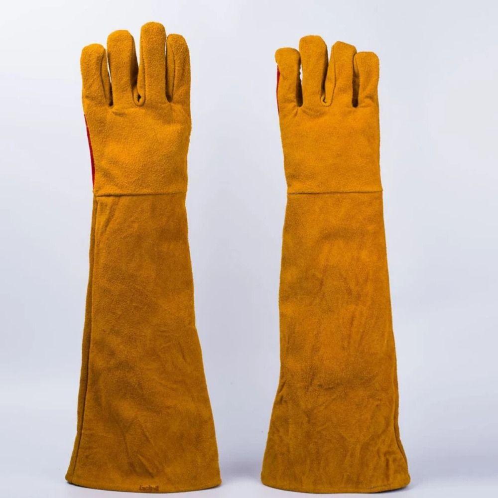 Lengthen 60cm Outdoor Welding Gloves Comfortable Long Sleeves Barbecue Gloves Hand Tools