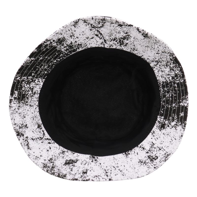 Versatile graffiti bucket hat spring and summer men's trendy bucket hat women's plain hat washbasin hat