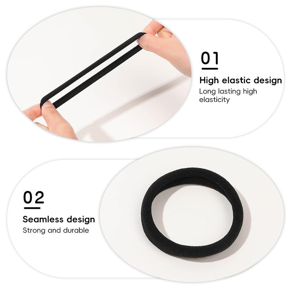 10pcs/set Simple Mixed-color Hair Tie Soft Seamless Highly Elastic Durable Rubber Band Hair Rope Headwear Hair Accessories