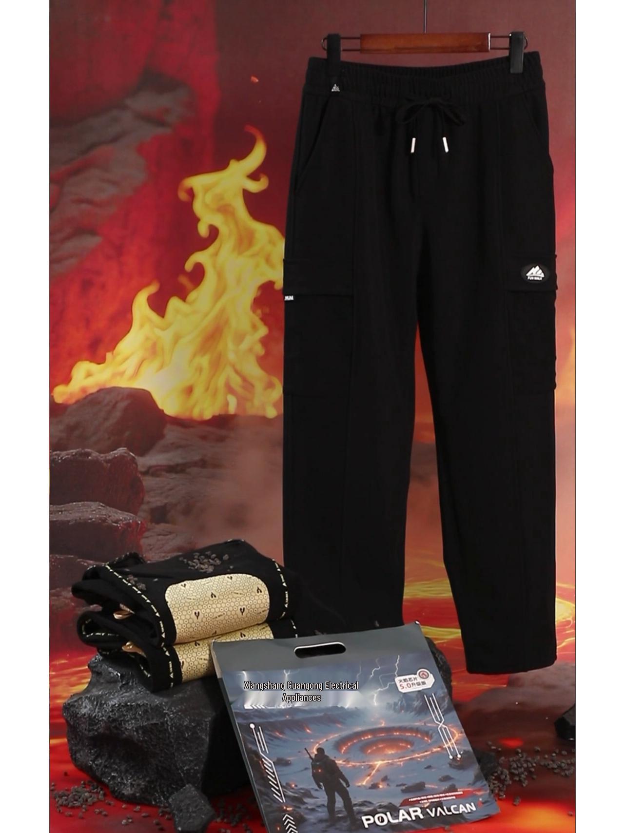 

Черные теплые брюки с застежкой-молнией и наколенниками для пар из графена - Коллекция осень/зима XXL [140-170 lbs]