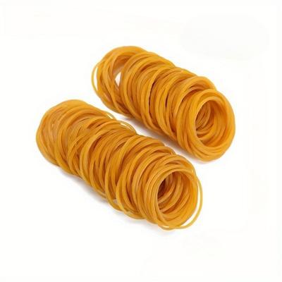 1 Pack 50/100g Yellow Multi-Purpose Rubber Bands - Durable Natural Rubber for Office, School and Home Use