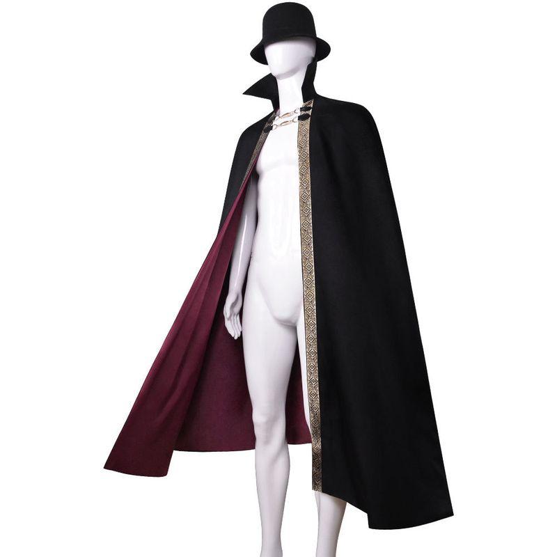 Vampire Baron Cape Cloak Cosplay Costume Halloween Stage Role Performance Cosplay Clothing Factory Ready Stock One Size Fits All Hat M