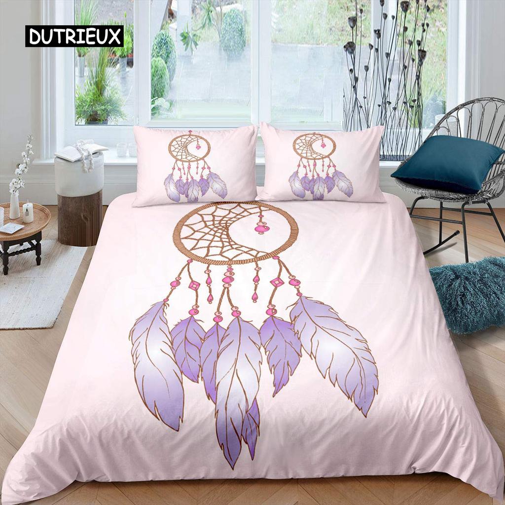 Comforter Lovely Pink Bedding Set 140X200 For Girl Bedroom Bed Single Double Size(No Sheet)