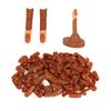 Nail Art Training Practice Finger Bendable Joints False Nail Tips Finger Mannequin with BaseBrown