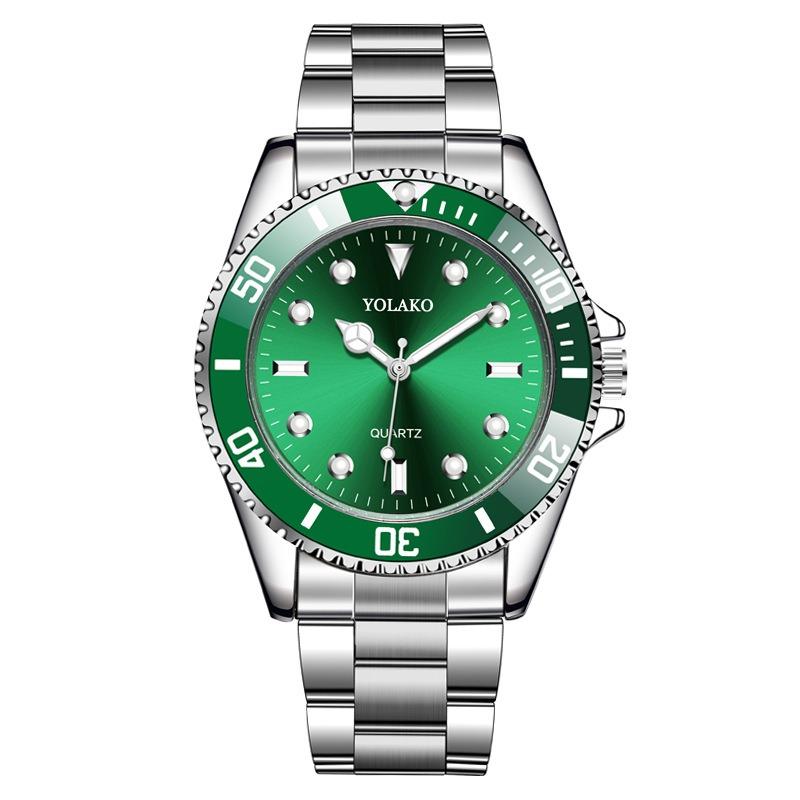 Manufacturer Popular Green Water Ghost Watch Men's Men's Watch Fashion Steel Strap Quartz Watch Men's Watch YOLAKO