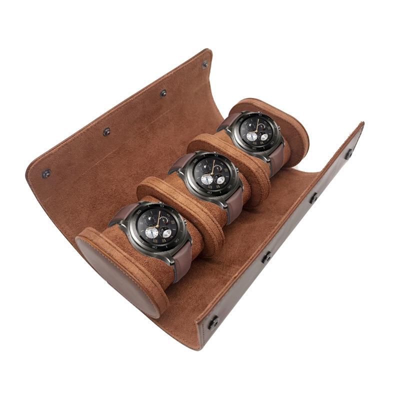 Eco-Friendly PU Leather Watch Box Storage Set - Three-Piece
