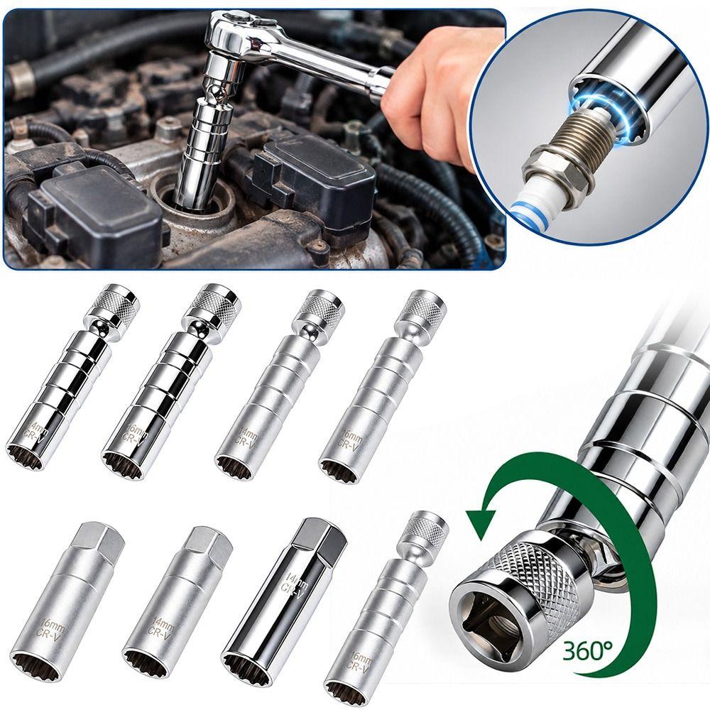 Magnetic Retainer Spark Plug Socket Universal Swivel Automotive Socket Automotive Repair