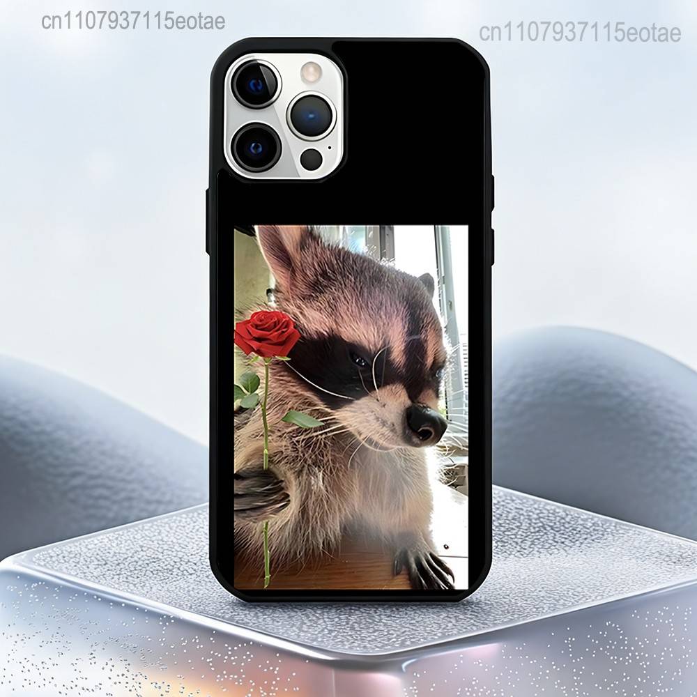 

Cute funny Raccoon animal Magnetic Phone Case For IPhone 14 16 17 13 12 11 15 Pro Max Plus For Magsafe Wireless Charge Cover iPhone14PRO