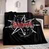 1 stuks Slipknot Bandlogo Flanellen Deken [Gezellige Plaid] Voor Bank, Bed, Reizen, Kamperen, Woonkamer, Kantoor, Bank, Stoel, En Bed