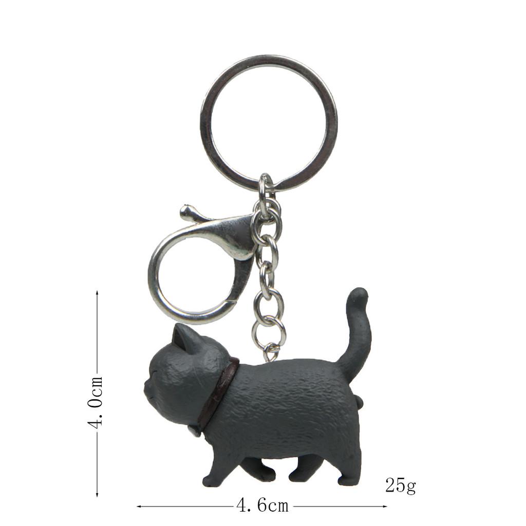 

Cat Cute Keychain Animal Pendant With Climbing Hook For Gift Giving And Decor Gray