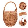 Wicker Picnic Basket Daily Supplies Multi-function Storage Woven Flower Portable Baskets Decorative Multipurpose Floral