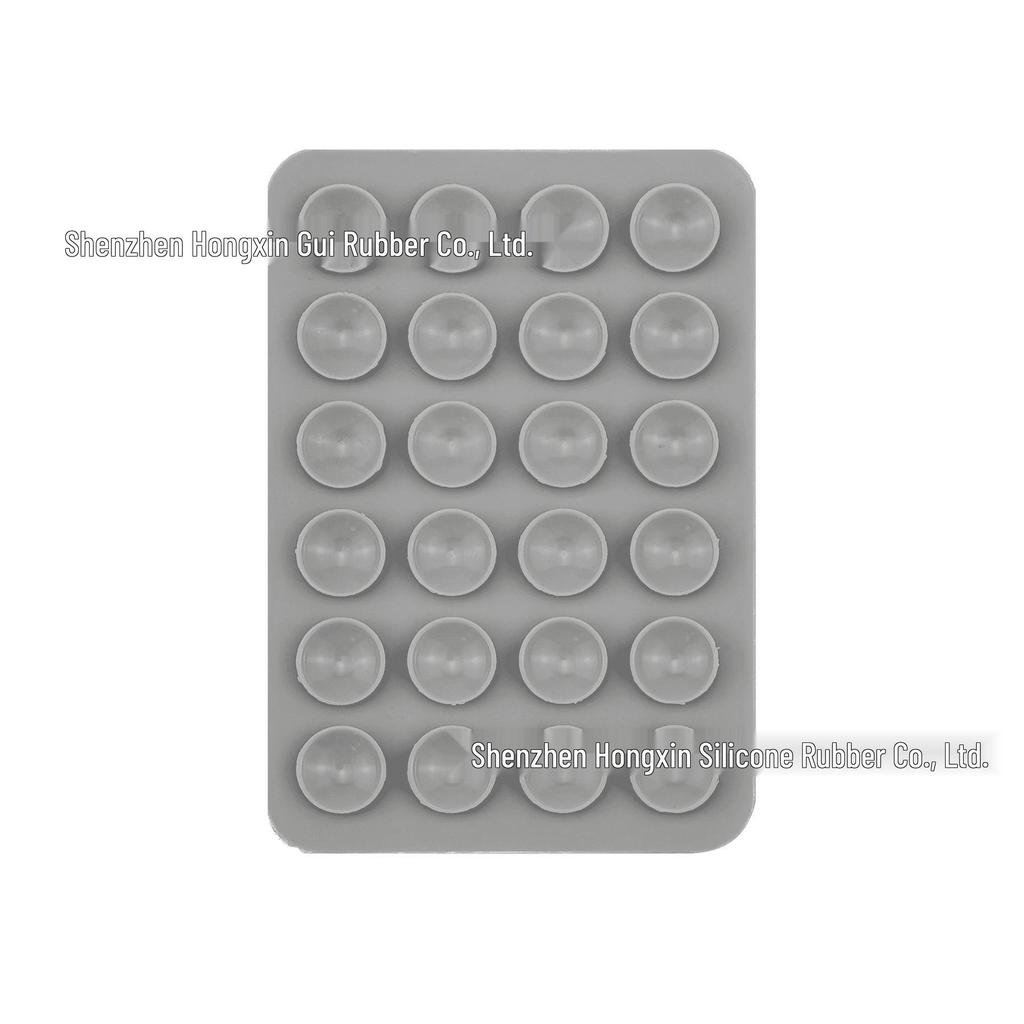 Silicone Suction Cup Holder for Mobile Phones - Square, Single-Sided, Set of 24