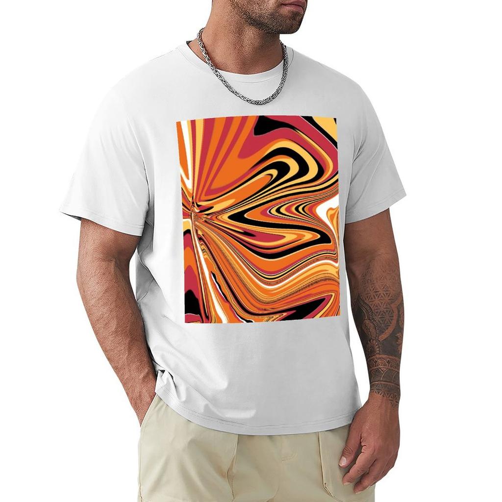 Abstract Sunny Swirl TShirt plain boys whites Luxury man mens t shirts