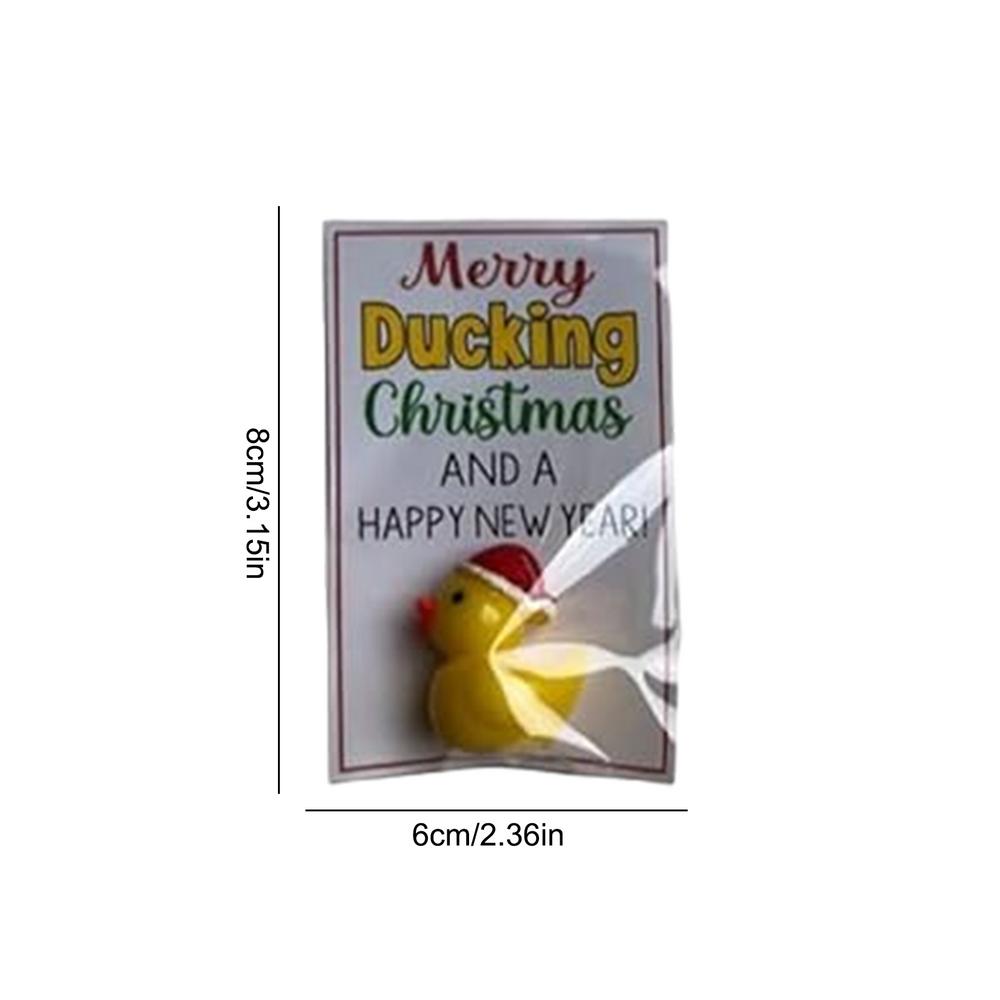 Pocket Hug Cards Happy Christmas Inspirational Pocket Animal Cards Resin Cartoon Figure Holiday Home Decoration Party