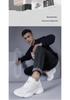 Men's 8CM Height-Increasing Thick Sole Casual Dad Sneakers - Trendy, Versatile White Genuine Cowhide Shoes