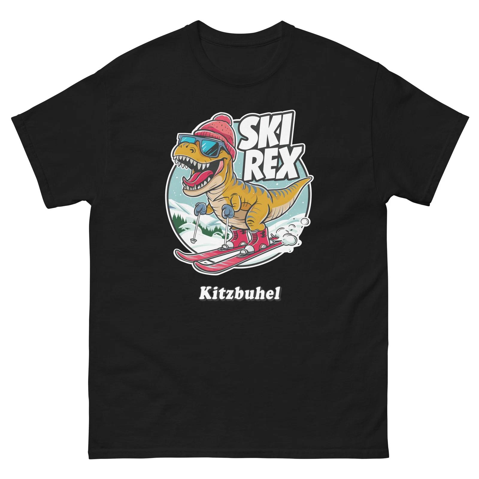 Kitzbuhel Ski Rex Skiing T-Rex Dinosaur Shirt Dino Skier T-Shirt 2XL