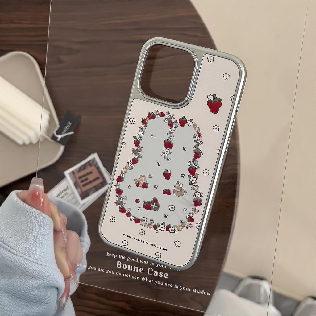 Strawberry Bunny Case for iPhone 13 iPhone 15 iPhone 16