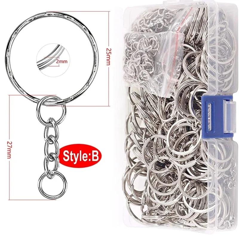 50/100 buc Inox Găuri Inel Plat pentru Chei DIY Pandantiv pentru Geantă Catarame pentru Confecționat Brelocuri Lustruite Inele Deschise Line Accesorii Bijuterii