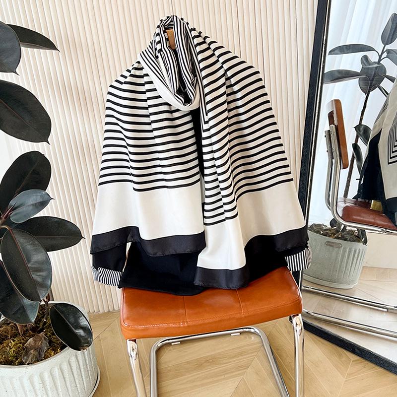 Dámský univerzální dlouhý šátek/šála Gardenia Brocade - Dekorativní ochrana proti slunci, Plážová osuška